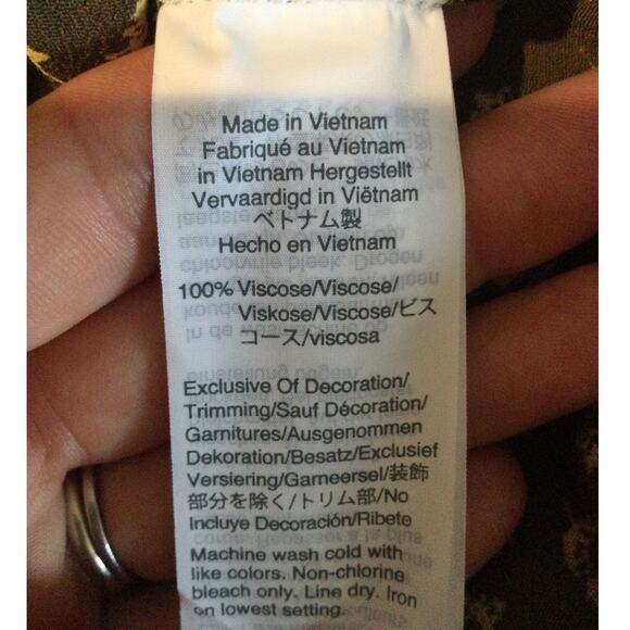 Madewell Womens Piped Mini Skirt Size Medium Woodcut Flowers Brown Yellow Y2k - Picture 11 of 11